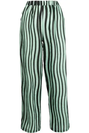 Bambah Alya striped straight-leg trousers