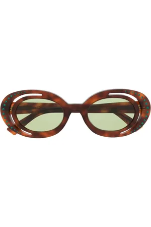 Marni Zion tortoiseshell oval-frame sunglasses