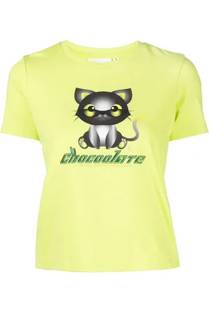 Chocoolate Logo cat-print T-shirt