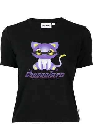 Chocoolate Logo cat-print T-shirt