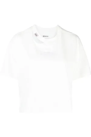 Musium Div. Cut-out-detail cropped T-shirt
