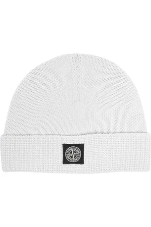 Stone Island Logo-patch fine-knit beanie