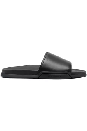 Armani Men Flip Flops - Debossed-logo leather slides
