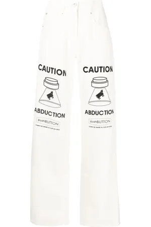 pushBUTTON Graphic straight-leg jeans