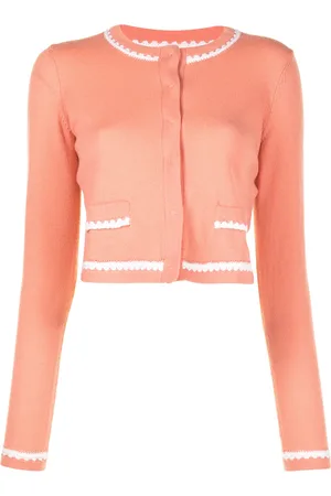 Paule Ka Contrast trim cropped cardigan