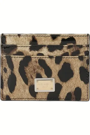 Dolce & Gabbana Leopard-print leather card holder