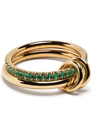 SPINELLI KILCOLLIN 18kt yellow gold 2-stack emerald ring