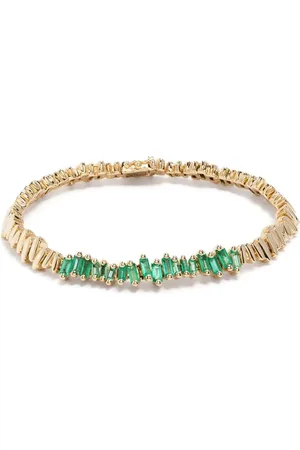 Suzanne Kalan 18kt yellow gold New ID emerald bracelet