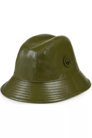 Gucci Leather logo-plaque bucket hat