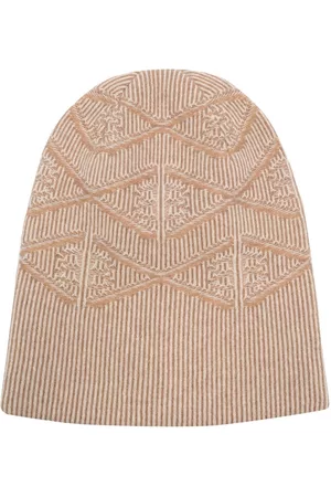 Barrie Monogram motif cashmere beanie hat