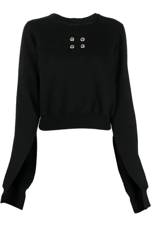 Rick Owens Eyelet-embellished cropped sweatshirt