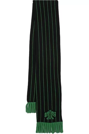Barrie Scarves - Stripe-print logo-crest scarf