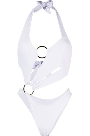 Louisa Ballou Halter neck cut-out design one-piece