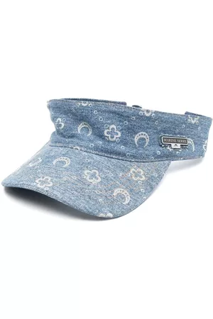 Marine Serre Regenerated-denim Moonogram visor