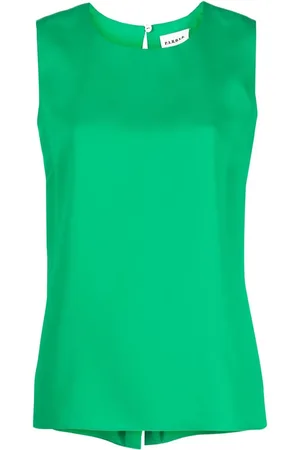P.A.R.O.S.H. Collarless sleeveless blouse