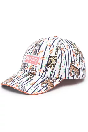 Kenzo Girls Caps - Animal-pattern cotton cap