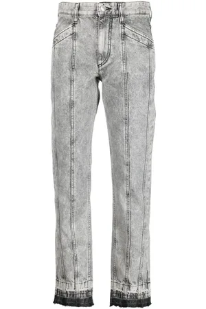 Marant Etoile Panelled cropped jeans