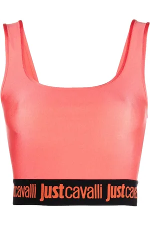Roberto Cavalli Logo-trim detail tank top