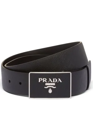 Prada Logo-plaque leather belt