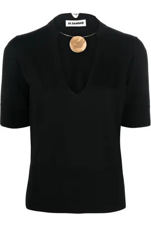 Jil Sander Choker-neck short-sleeve top