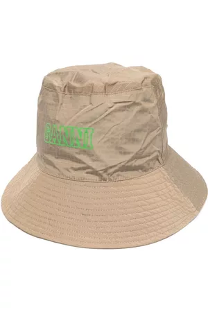 Ganni Logo-print strap bucket hat