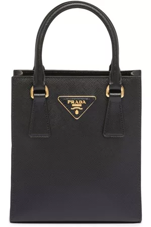 Prada triangle-logo Saffiano Leather Briefcase - Farfetch