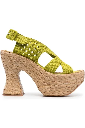 Paloma Barceló Interwoven slingback strap sandals