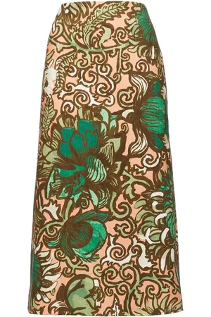 La DoubleJ Floral-print pencil skirt