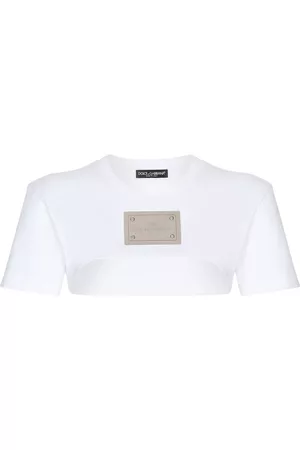 Dolce & Gabbana Logo-plaque cropped T-shirt