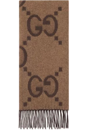 Gucci Men Scarves - GG cashmere jacquard scarf