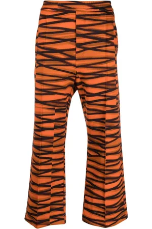 PIERRE-LOUIS MASCIA Wide-leg geometric-print trousers