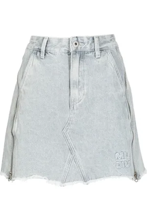 Musium Div. Fringed mini denim skirt
