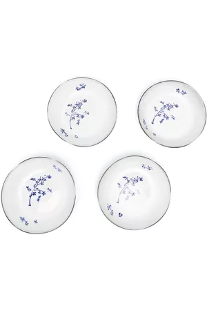 SOHO Floral-print bowl plates (set of 4)