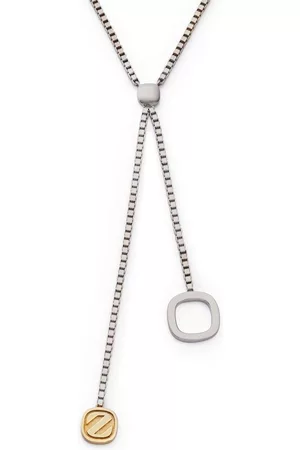 Z Zegna Men Necklaces - Double chain logo pendant necklace