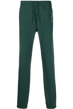 Saint Laurent Logo-embroidered drawstring track pants