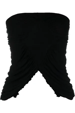 Saint Laurent Ruched strapless top