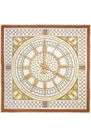 Burberry Clock-print square scarf