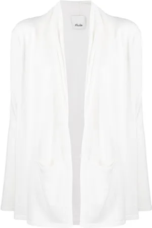 Allude Open-front cowl-neck top
