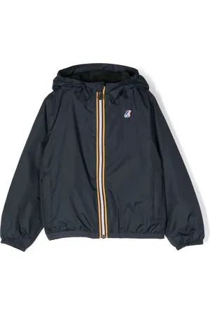 K-Way Logo-detail zip-up hooded jacket