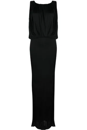 Saint Laurent Draped sleeveless jersey dress