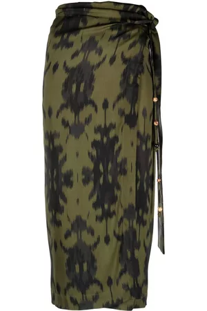 Bazar Deluxe Abstract-print midi skirt