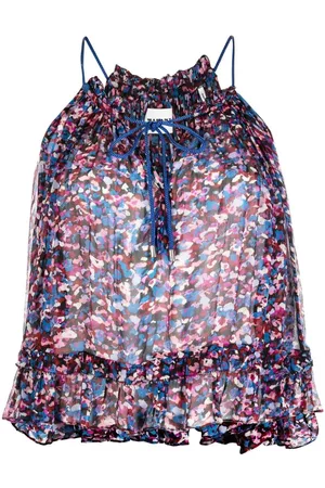 Marant Etoile Floral-print halterneck top