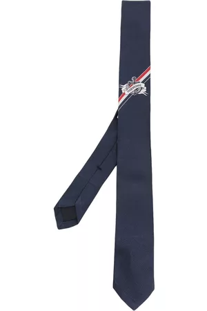 Thom Browne Anchor-logo silk tie