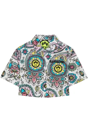 BARROW Graphic floral-print shirt