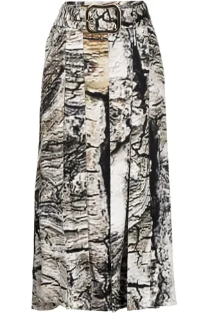 MATÉRIEL by Aleksandre Akhalkatsishvili Graphic-print belted-waist skirt