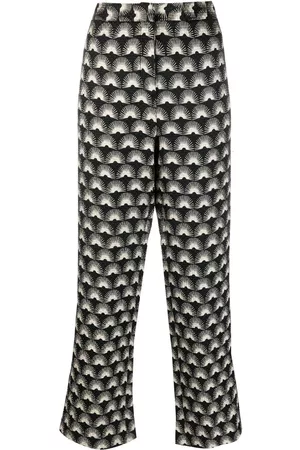 Giorgio Armani 1990s abstract-print cropped trousers