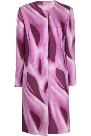 VERSACE 1990s printed round-neck coat