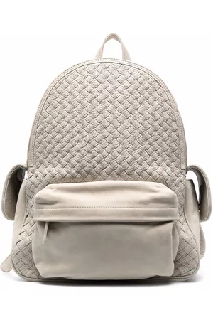 ELEVENTY Woven panel leather backpack