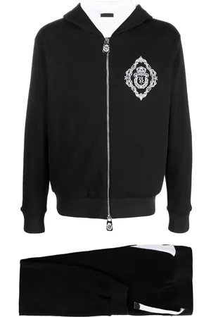 BILLIONAIRE Logo-embroidered Jogging Tracksuit set