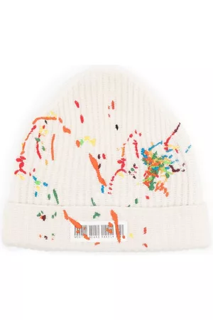 MOSTLY HEARD RARELY SEEN Barcode-detail embroidered beanie